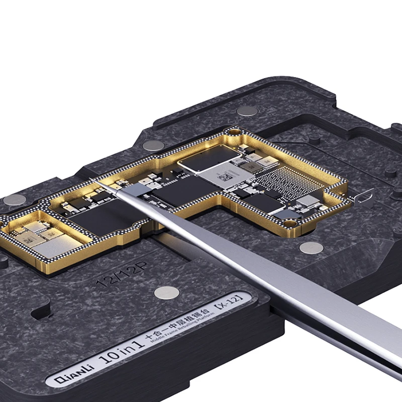 Qianli الإطار الأوسط المغناطيسي ثلاثية الأبعاد rebيعادل منصة آيفون X XS 11 11Pro 12 12Pro ماكس 12 قالب استنسل rebيعادل صغير
