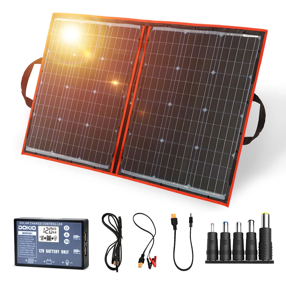 Top! 18V 100W 300W Portable Ffolding Solar Panels For Home 12V Car Charging 200W Solar Panels