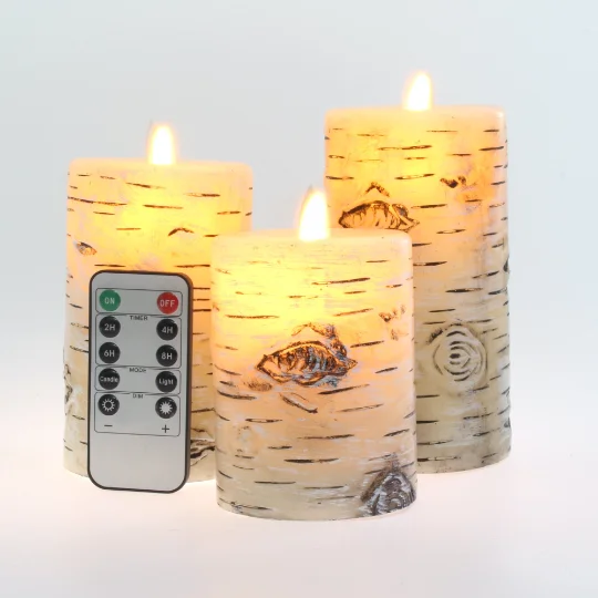 Flameless Candles Set of 3 ,D 3