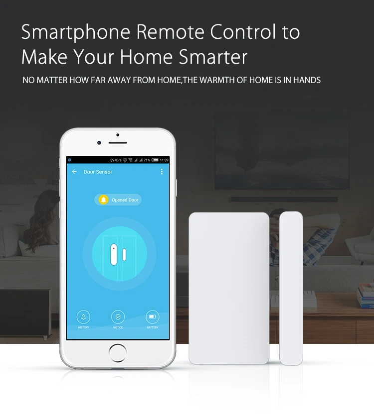 Смарт-сигнализация Tuya с Wi-Fi для окон и дверей