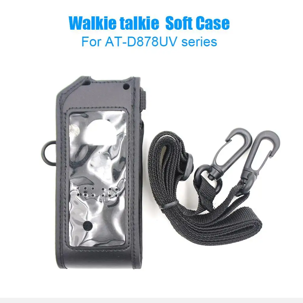 ANYTONE AT-D878UV PLUS Portable Ham Radio Walkie Talkie Soft Leather Case Bag Cover Holder Accessories