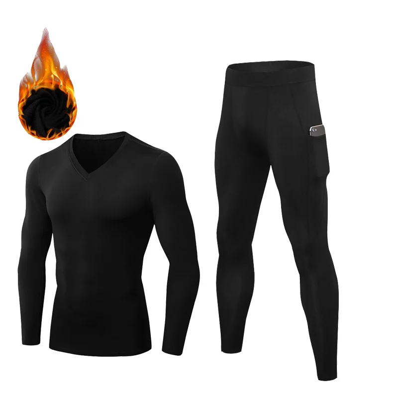 Sous-vêtements thermiques à séchage rapide pour hommes, ensembles de caleçons longs, sweat de compression Smile, vêtements d'hiver