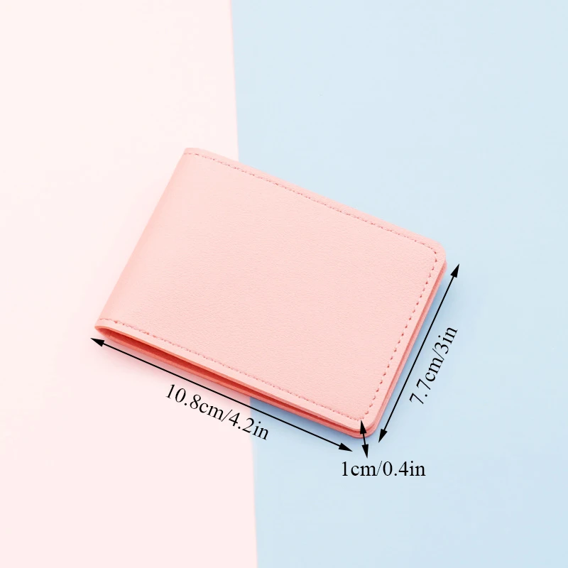 Funda ultrafina para tarjetas, tarjetero de cuero PU para documentos de conducción, exquisita moda General, Color sólido, monedero para licencia de conducir