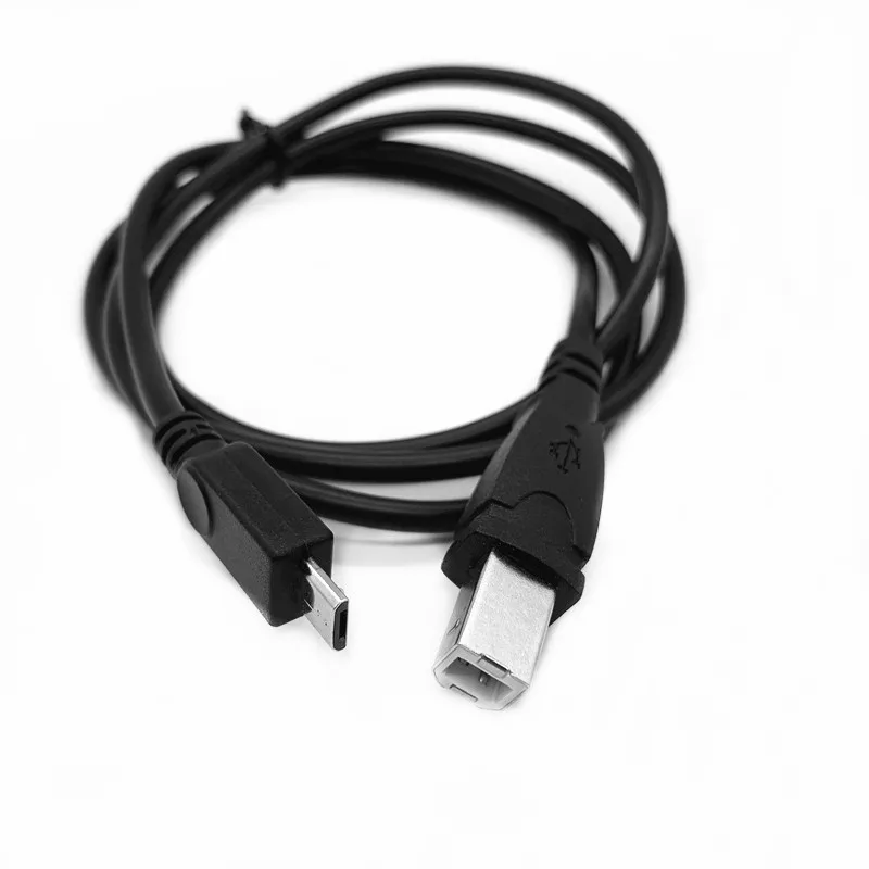 Micro USB Male To Standard USB 2.0 B Type Male Data Cable for Hard Drive and Printer Scanner 1m