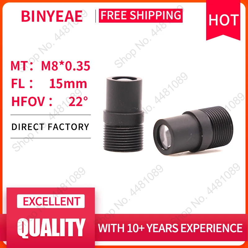 Obiektyw QILENS M8 FL 15mm otwór na pin z przysłoną F1.6 Mini CCTV HD 2,0 megapiksela obiektyw do obiektywów kamer bezpieczeństwa