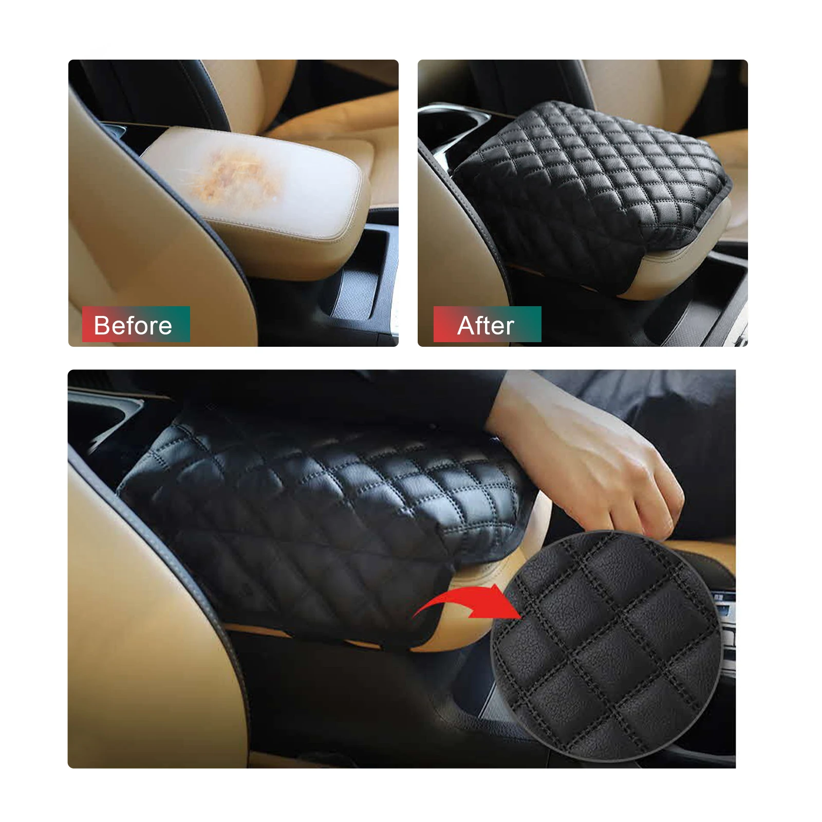 LFOTPP Car Armrest Box Cover for Kia Carnival KA4 2022 2023 Central Control Container Pad Auto Interior Carnival KA4 Accessories