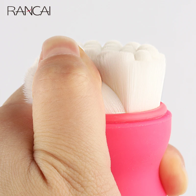 1 قطعة سيليكون الوجه التطهير فرش المسام التقشير العناية بالبشرة الوجه الأنظف تدليك الجلد غسل الجمال جل فرشاة #4