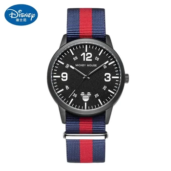 דיסני אופנה בני שעונים למעלה מותג יוקרה קוורץ שעון ילדים מקרית Slim ניילון רצועה עמיד למים ספורט שעון Relogio Masculino