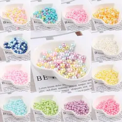 3mm 4mm 5mm 8mm Beads 23 Colors Round Imitation Garment Pearl With holes For DIY Art Necklace Fashion Jewelry Making Accessories