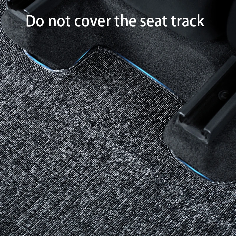 All-Weather Polyester Fabric Floor Mats For Tesla Model 3 Model Y 2022 2023 Waterproof Non-Slip Floor Liners XPE Frunk Trunk Mat