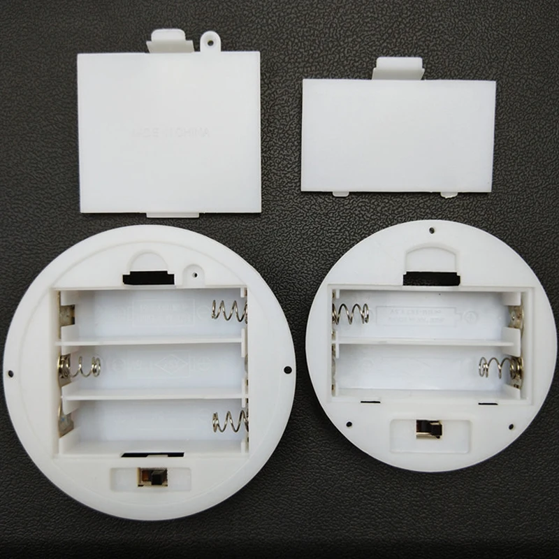 20pcs/lot 2x 3x 1.5V AA Batteries Holder Storage Box Case with Switch Cover 2 3 Slots White Round Battery Base Socket Organizer