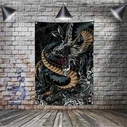 Antica cina drago dio bandiera Banner poliestere 144*96cm appendere al muro 4 occhielli decorazione interna personalizzata