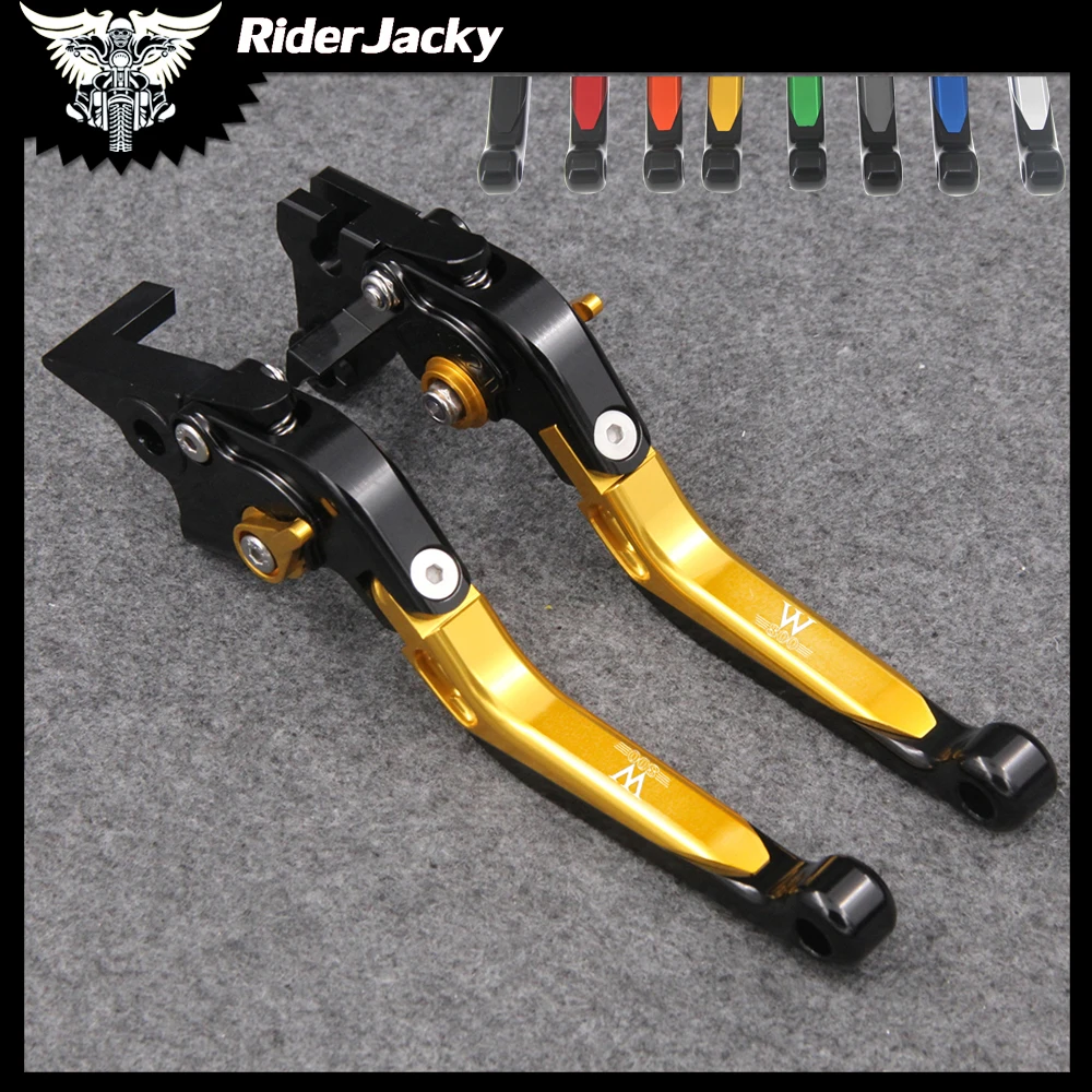 RiderJacky Folding Extendable Motorcycle Brakes Clutch Levers For Kawasaki W 800 W800/SE  2012-2016 2013 2014 2015