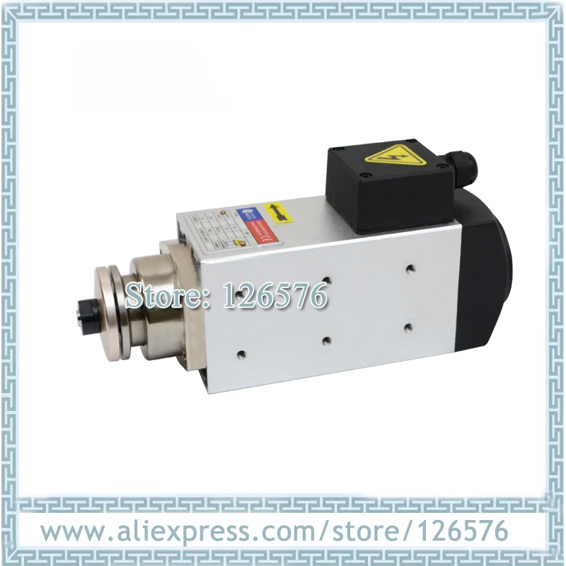 air cooled blade spindle motor 1.1kw 12000rpm square shape 25.4mm shaft spindle motor for wood/glass/plastic