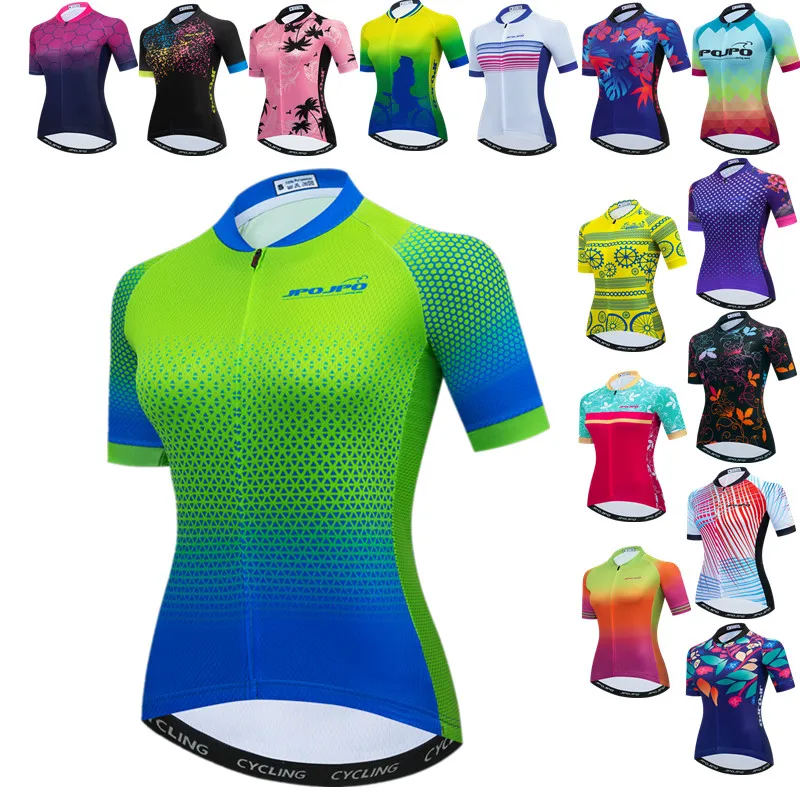 

JPOJPO Women Cycling Jersey Pro Team Cycling Clothing Summer Mountain Bike Jersey Tops Breathable Bicycle Shirt Maillot Ciclismo