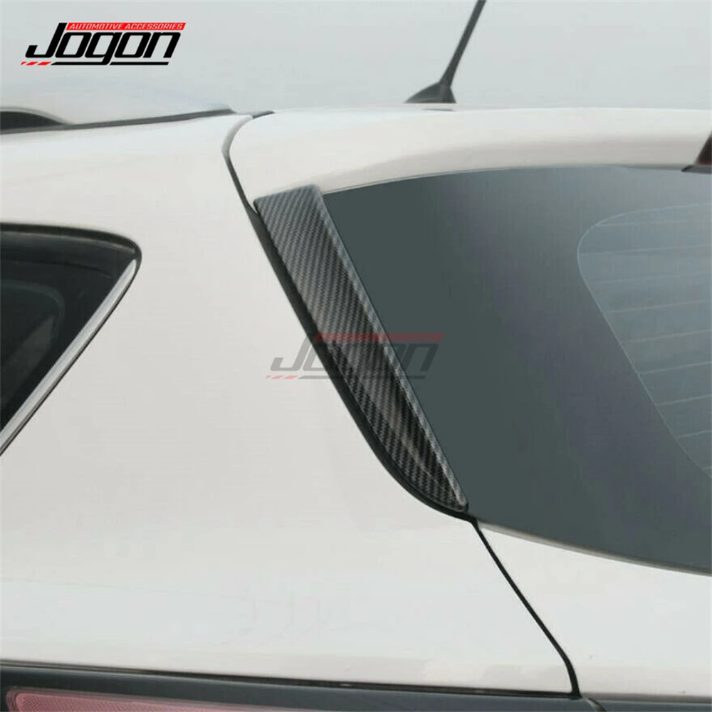 2Pcs Carbon Look For Ford Escape Kuga 2013-2018 2019 Car Back Rear Window Side Spoiler Wing Splitter Cover Trim Accessories