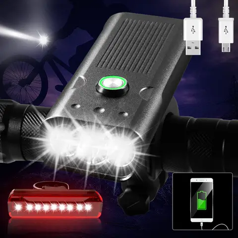 5200mAh USB rechargeable bike light with waterproof LED yifanao