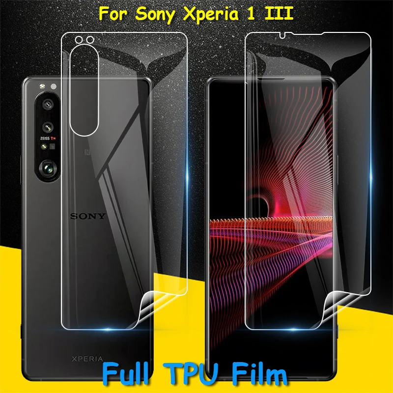 Front / Back Full Coverage Clear Soft TPU Film Screen Protector For Sony Xperia 1 III 5 10 III Xperia1III ( Not Glass )