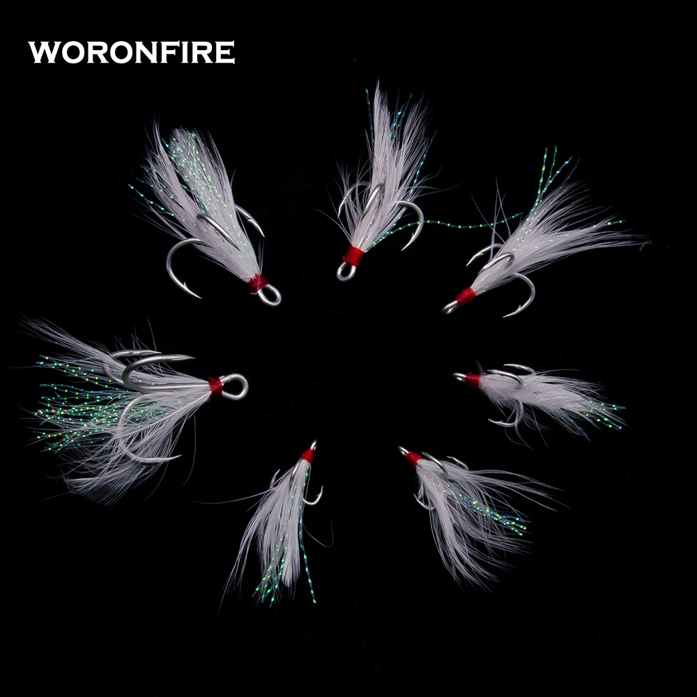 10 قطعة/الوحدة خطاف ثلاثي مع الريش 1 #2 #4 #6 #8 #10 #12 # قوي سحب جولة مطوية الثلاثي الصيد السنانير مالك