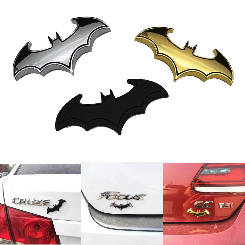 Universal Car Motorcycle 3D Metal Emblem Badge Sticker Turbo Sport Spider Bat Skull Decals Frame Body Decoration Sticker Decal