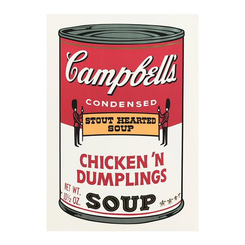 Popular Andy Warhol Masterpiece Reproduction Tomato Chicken Soup Canvas Painting Posters and Prints Wall Art Bedroom Home Decor