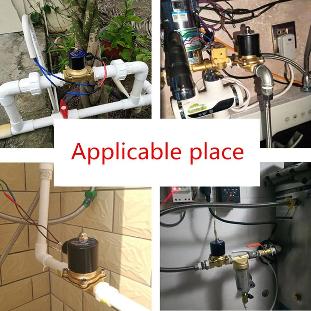 1/4'' 3/8'' 1/2'' 3/4'' 1'' 1.2''BSP Solenoid Valve for Garden Irrigation System 2W DC12V/24V AC220V Electric Water Flow Control