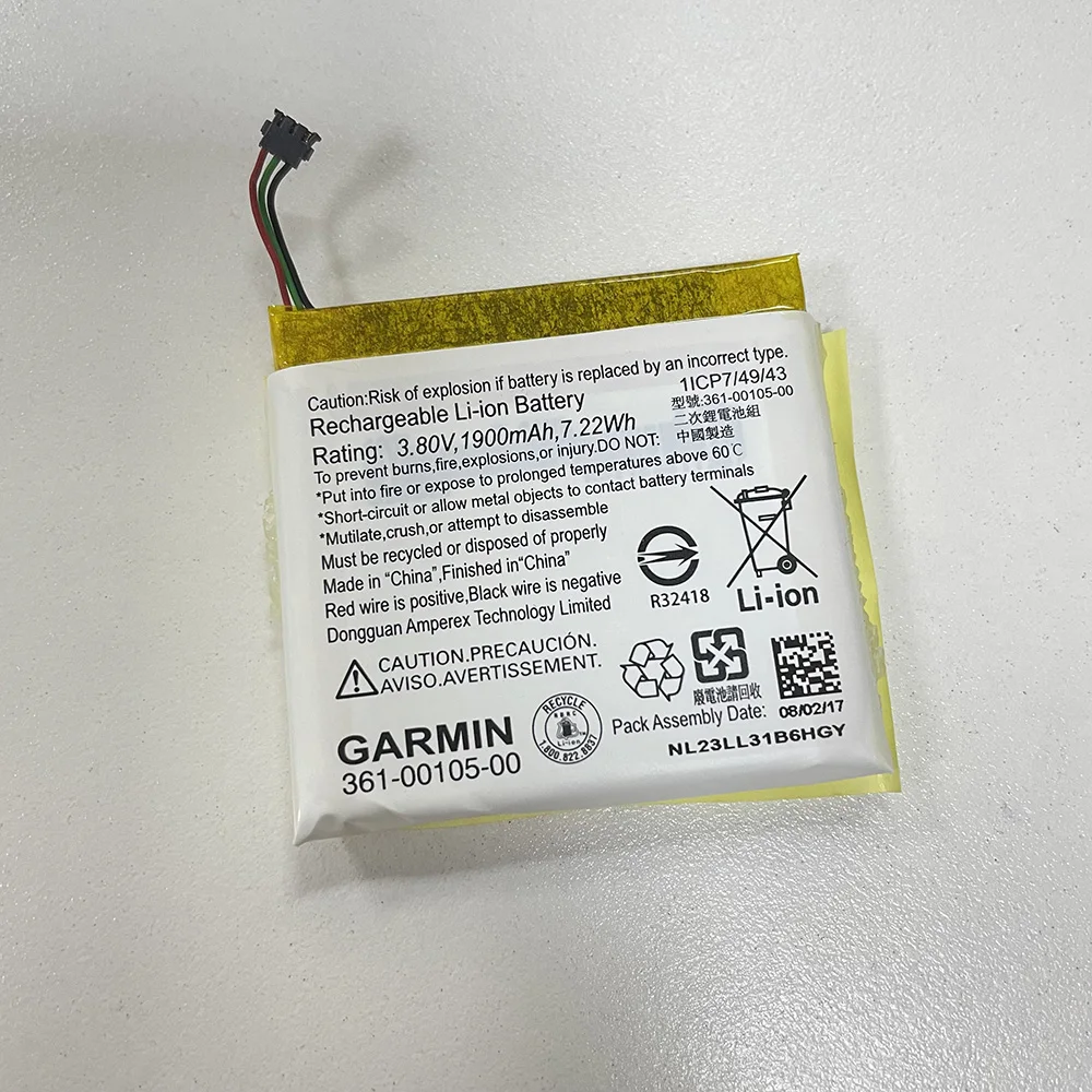 

361-00105-00 Battery For GARMIN Edge 1030 Plus Li-ion Battery 3.8V 1900mAh 7.22Wh Rechargeable Battery Replacement