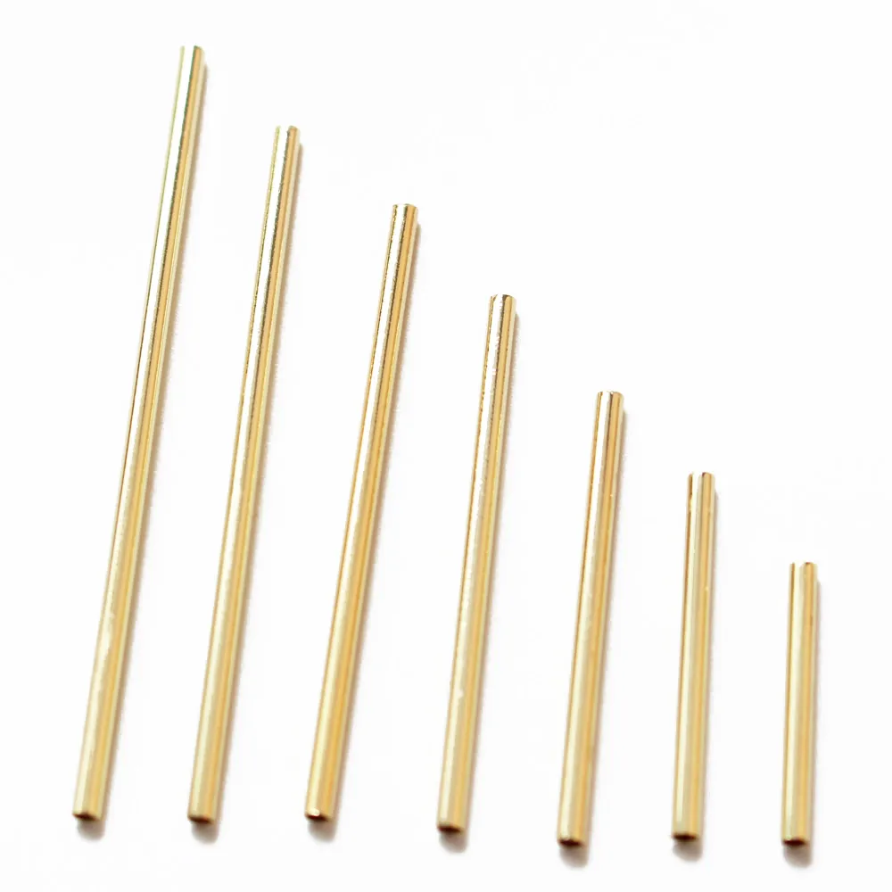 10pcs Hollow Straight Tube DIY Earrings Jewelry Making Tools Findings Basic Components Color Retaining Copper Material