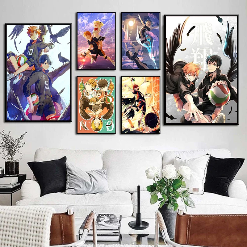 

Volleyball Boy Cartoon Canvas Painting Comic Exhibition Hot Selling Posters and Prints Sports Wall Art Picture for Home Decor