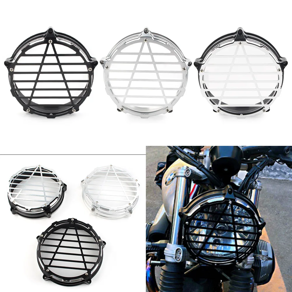 Motorcycle Headlight Guard Bezel Trim Ring Headlamp Grille Cover for BMW R Nine T 2014 2015 2016 2017 2018 2019