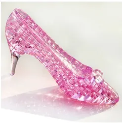 Cinderella crystal shoes  3D DIY creative gift birthday gift crystal 3D puzzle funny toy