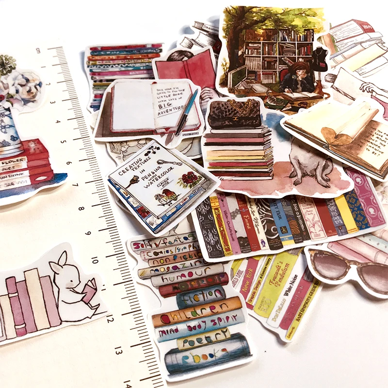 19PCS Girl Book Set Stickers Crafts And Scrapbooking Stickers Book Student Label Decorative Sticker Kids Toys