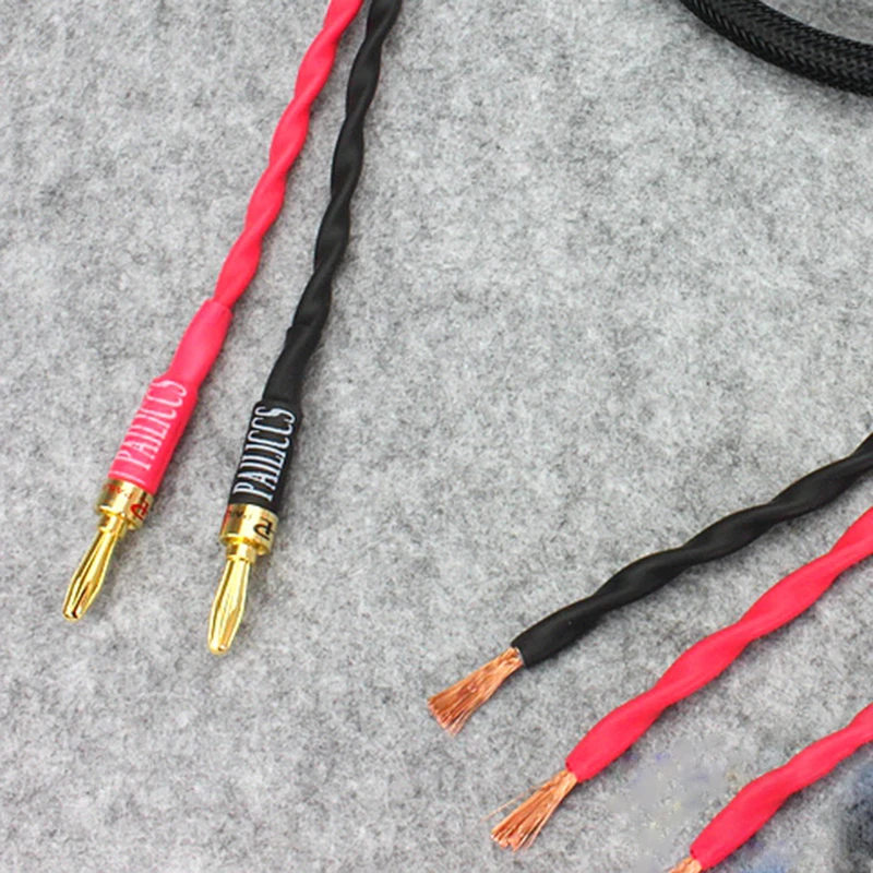 ลําโพงไฮไฟ Hi-end Amplifer ลําโพงเชื่อมต่อไข้สายลําโพง 4N ทองแดงปราศจากออกซิเจน, กล้วย, ปลั๊ก Y