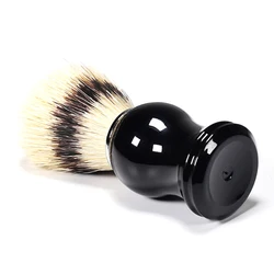 Brocha de afeitar de pelo de tejón puro para hombre, de madera 100% maquinilla de afeitar, de doble borde, de seguridad, clásica, S0009