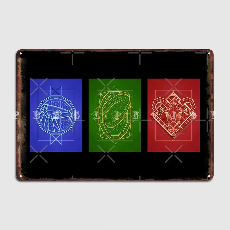 Geometric Houses Of Arrakis Poster Metal Plaque Cinema Kitchen Wall Create Wall Decor Tin Sign Poster