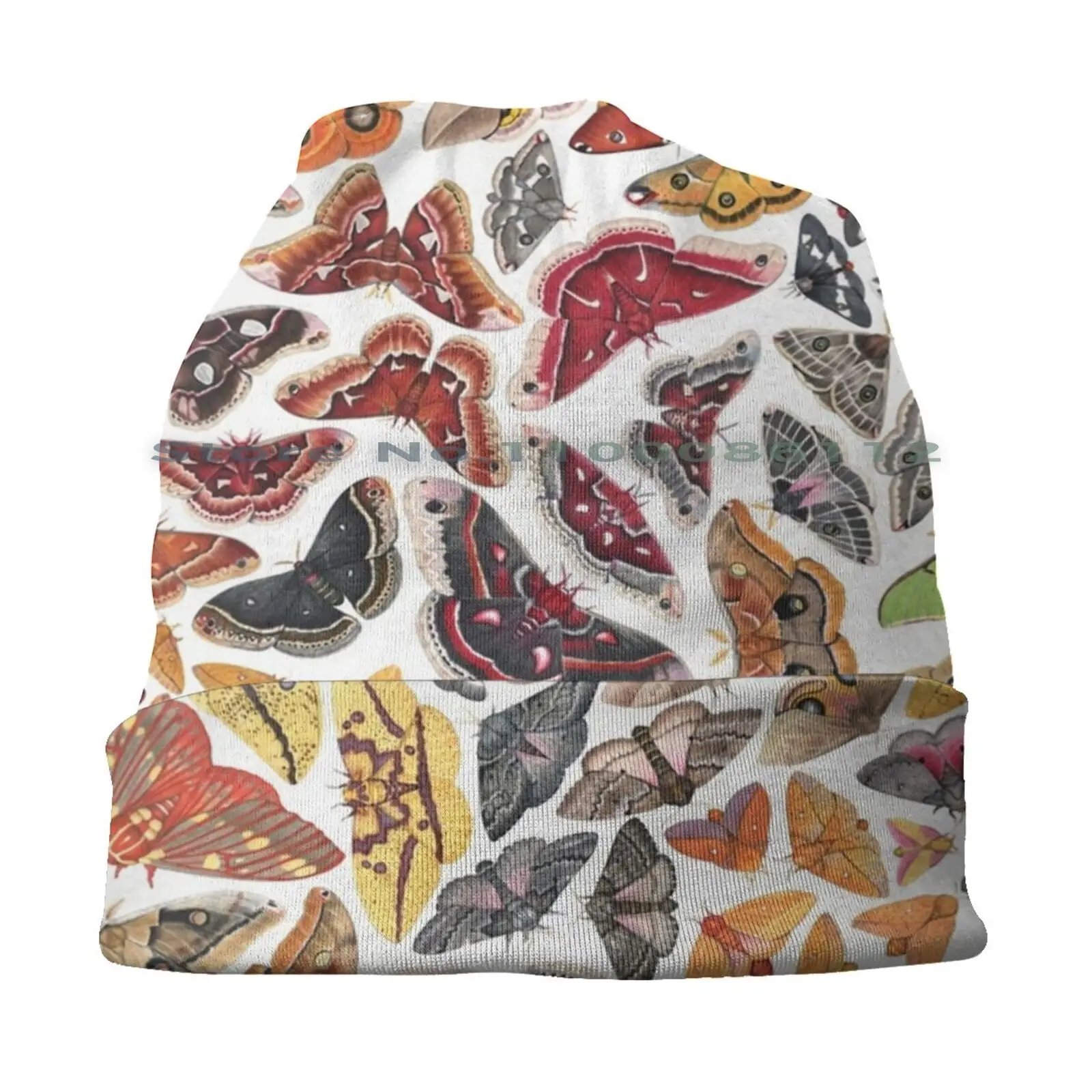 Saturniid Moths Of North America Pattern Beanies Knit Hat Lepidoptera Insect Animal Entomology Entomologist Science Jada Fitch