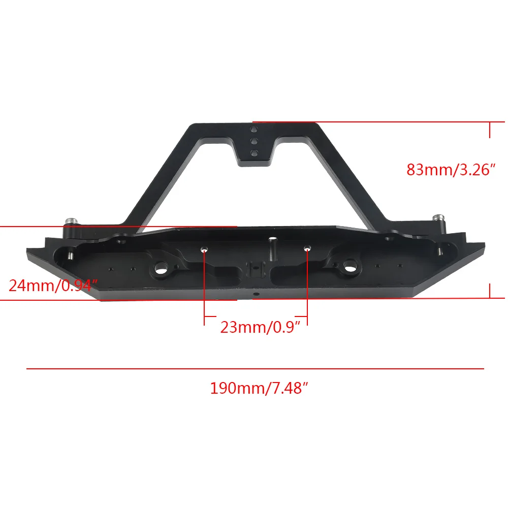 AXSPEED paraurti posteriore in metallo con gancio di traino a luce LED staffa per pneumatici di ricambio per TRX-4 TRX4 1/10 RC Crawler parti di