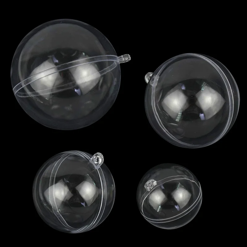 

5 Pairs Clear Plastic Fillable Ornaments Ball for Christmas Tree Decorations Clear Christmas Balls Xmas Tree Ornament 2023