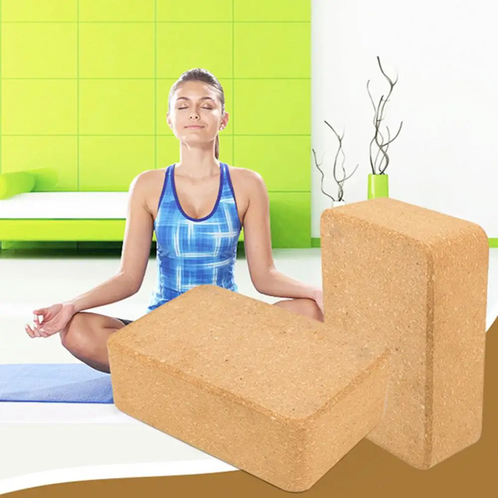 2Pcs Yoga Block High Density Stretching Aid Eco-friendly Natural No Odor Soft Wood Yoga Equipment Brick for Women Men