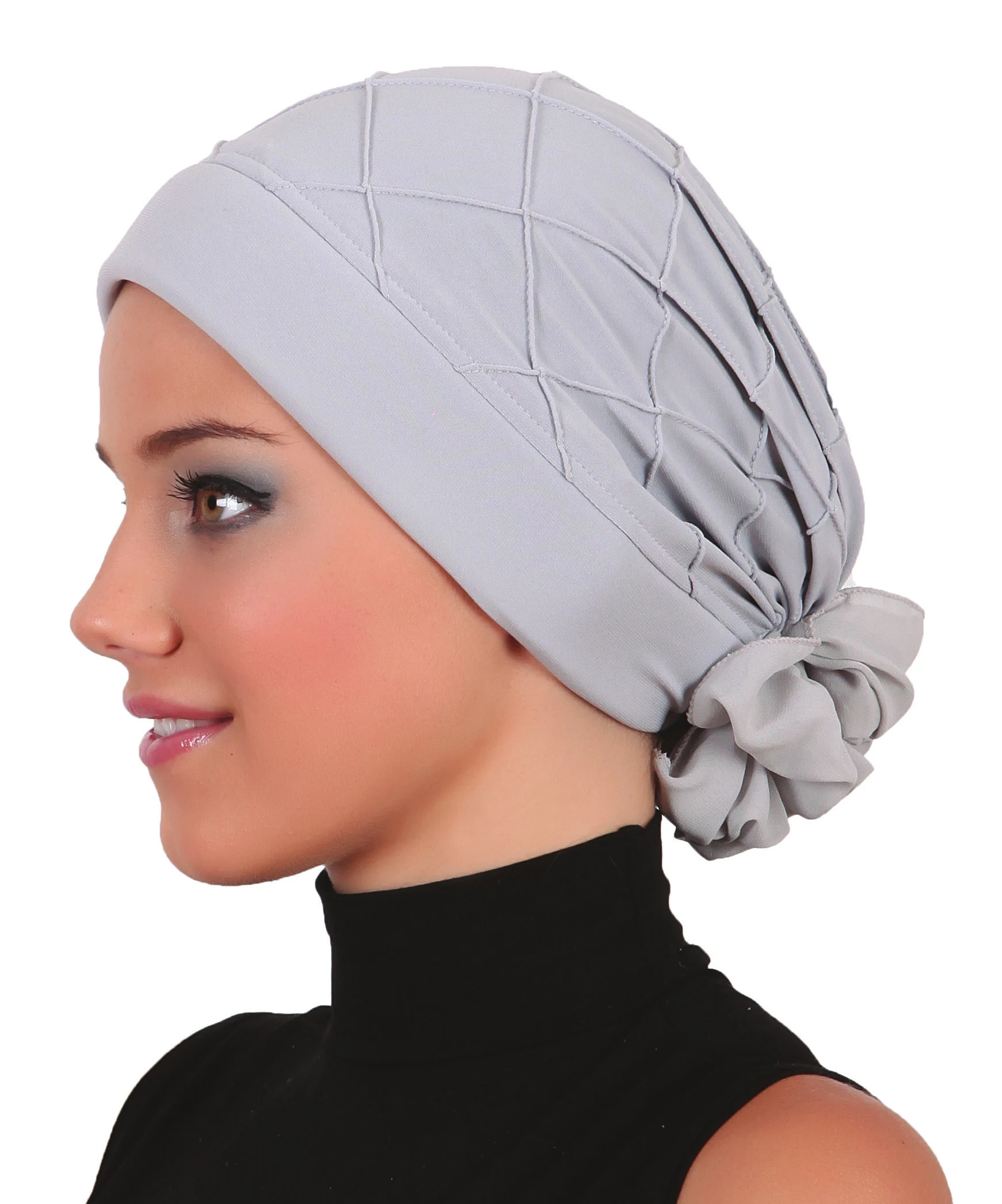 2022 New Fashion Ribbed Ready Made Turban Hijab Bonnet Scarf Cancer Cap Special Women Product Beret Bandana Shawl Muslim Chemo All Season Lame Pearl Bead