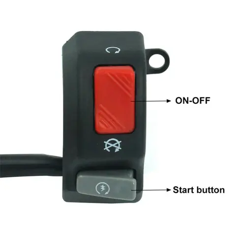 Interruptor universal para motocicleta, 7/8 polegadas, guidão, neblina, buzina, partida, botão liga/desliga, 12v, para scooters atv, snowmobile
