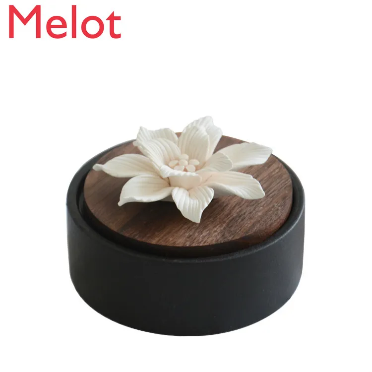 

Ceramic Flower Fragrance Cans Fire-Free Aromatherapy Indoor Lasting Fragrance. Spreading Aroma Diffuser Home Decoration Ornament