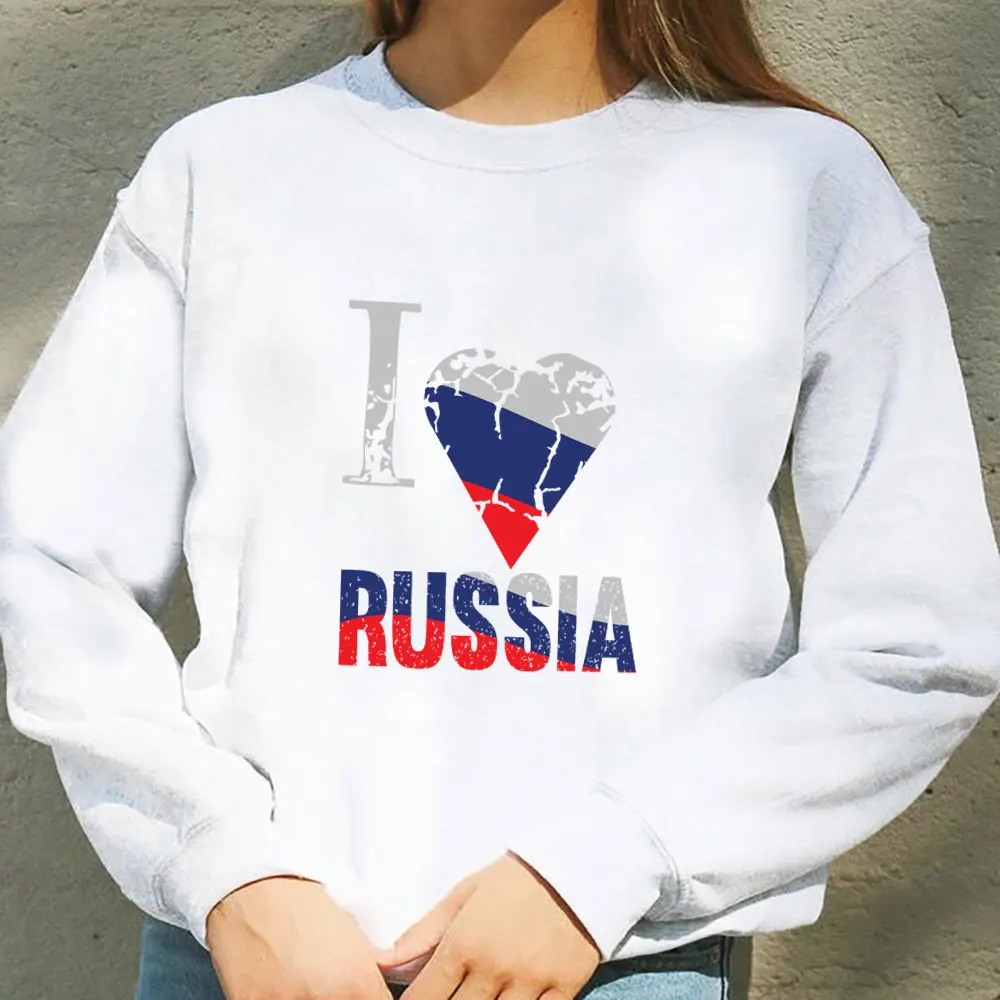 

I Love Russian New Arrival 100%Cotton Women Sweatshirt Unisex Funny Casual Spring Autum Long Sleeve Top Country Life Top