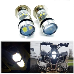 100 ワット 6000 18k 1100LM H6 led ヘッドライトライトホワイト atv ヤマハバンシー 350 YFZ350 1988-2203/クマトラッカー 250/big bear 350