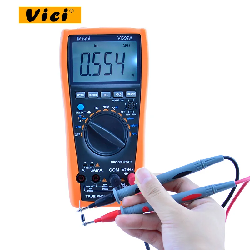 VICI VC97A digital multimeter voltmeter AC/DC voltage current Resistance Capacitance frequency Tester multimetro