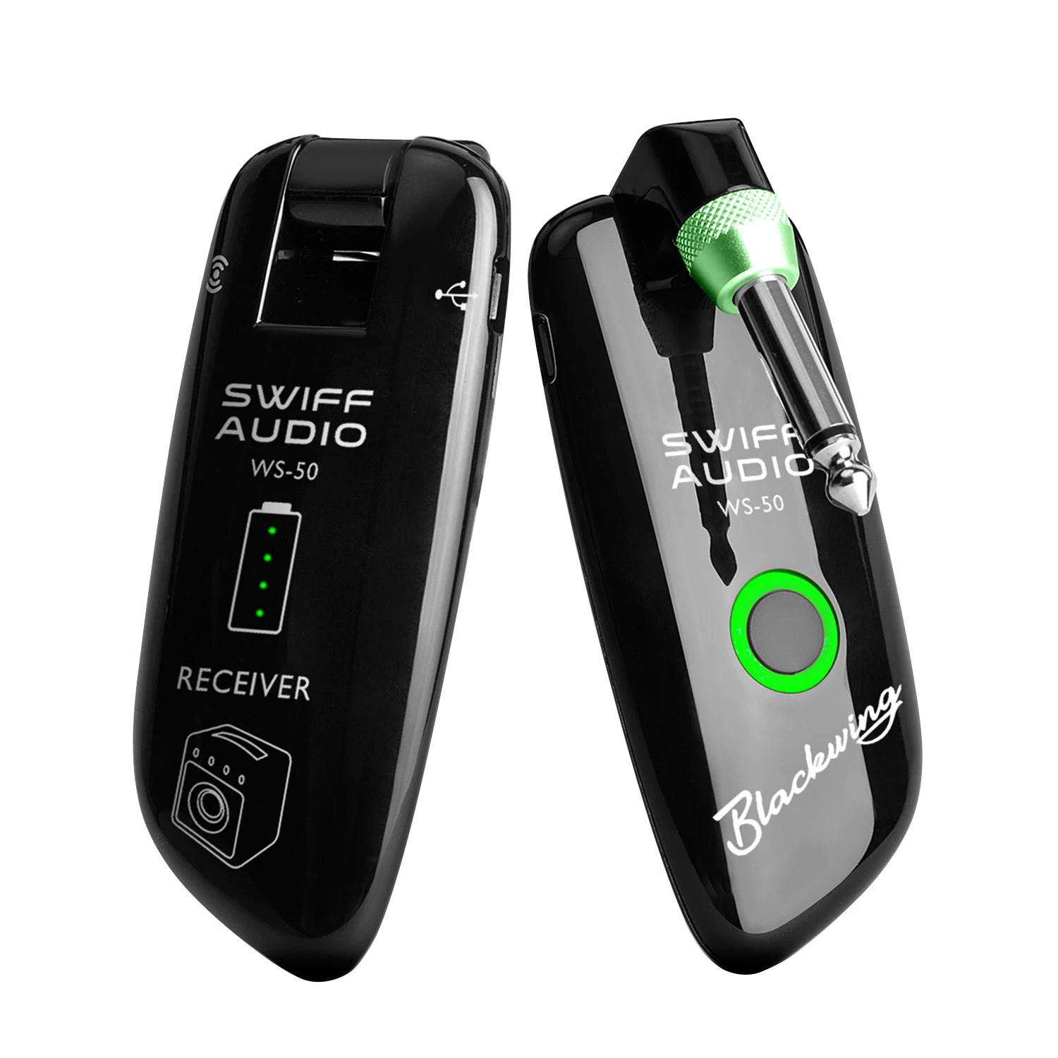 SWIFF WS-50 UHF Electric Guitar Wireless Transmitter + Receiver System Built-in Rechargeable Battery for Electric Guitar Bass