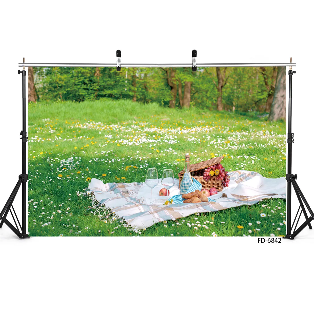 

Spring Grassland Flowers Picnic Photography Backgrounds Vinyl Cloth Backdrops for Children Baby Dolls Photocall Photo Studio