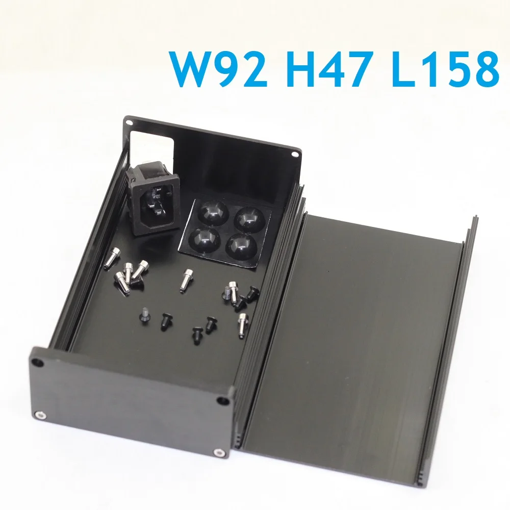 

W92 H47 D158 Anodized Aluminum DAC Preamplifier Chassis AMP Shell Case DIY Box Preamp Amplifier Housing Rear Stage PSU