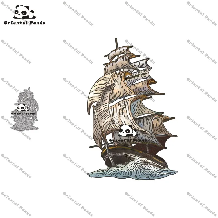 

New Dies 2020 Sailboat Metal Cutting Dies diy Dies photo album cutting dies Scrapbooking Stencil Card Making metal dies