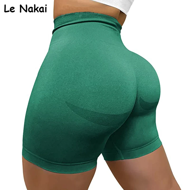 

seamless yoga shorts for women high waist biker shorts smile contour gym short workout seamless cycling shorts sports camo short